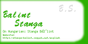 balint stanga business card